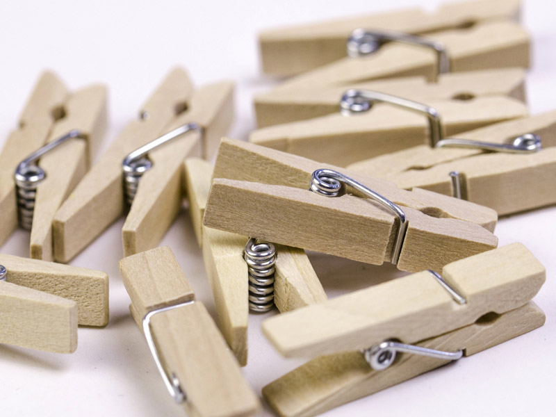 Wooden pegs