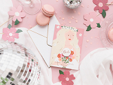 Card with enamel pin Bride, 10.5x15 cm