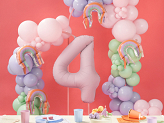 Foil Balloons Rainbow with Fringes, 38x41 cm, mix (1 pkt / 3 pc.)