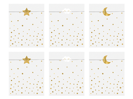 Treat bags Little Star, 13x14cm (1 pkt / 6 pc.)