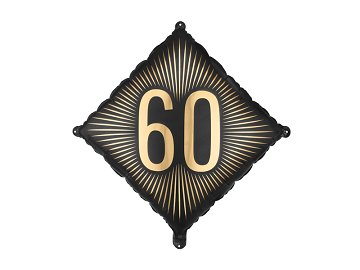 Foil Balloon ''60'', 46x46 cm, mix
