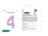 Foil Balloon Number ''4'', 72cm, purple
