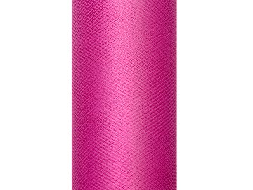 Tulle Plain, fuchsia, 0.3 x 9m