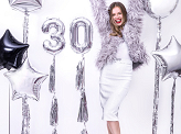 Foil Balloon Number ''3'', 35cm, silver
