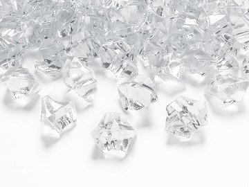 Crystal ice, colourless, 25 x 21mm (1 pkt / 50 pc.)