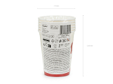 Cups Bow, 250 ml, red-beige (1 pkt / 6 pc.)