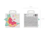 Drink tags Flowers, mix, 5.5-9.5x5.7-10cm (1 pkt / 10 pc.)