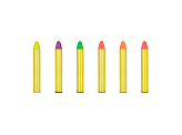 Face paint crayons (1 pkt / 6 pc.)