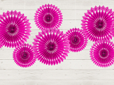 Decorative Rosettes, Dark Pink, 20-30cm (1 pkt / 3 pc.)