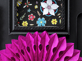 Decorative Rosettes, Dark Pink, 20-30cm (1 pkt / 3 pc.)