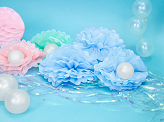 Tissue paper Pompom, light misty blue, 25cm