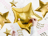 Foil Balloon Star, 48cm, gold