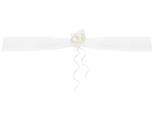 Organza garlands, white, 1.8m (1 pkt / 2 pc.)