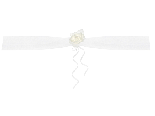 Organza garlands, white, 1.8m (1 pkt / 2 pc.)