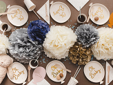 Tissue paper Pompom, gold, 25cm