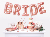 Foil Balloon Letter ''E'', 35cm, rose gold