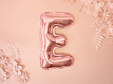 Foil Balloon Letter ''E'', 35cm, rose gold