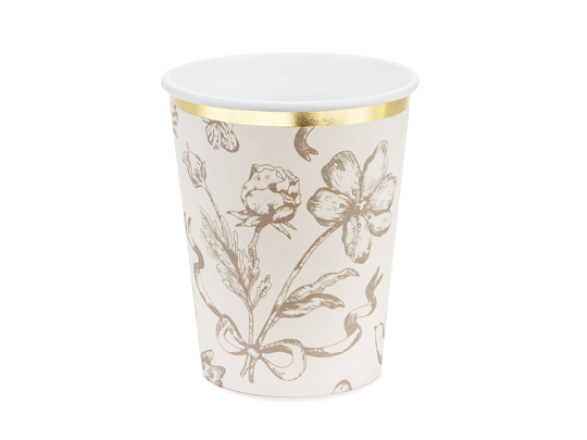 Flowers Cups, mix, 220 ml (1 pkt / 6 pc.)