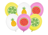 Balloons 30 cm, Fruits, mix (1 pkt / 6 pc.)
