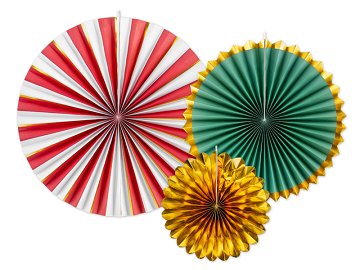 Decorative Rosettes, mix, 26-43 cm (1 pkt / 3 pc.)
