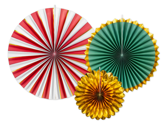 Decorative Rosettes, mix, 26-43 cm (1 pkt / 3 pc.)