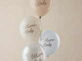 Balloons 30 cm, Welcome Baby, blue mix (1 pkt / 6 pc.)