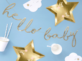 Banner Little Star - Hello Baby, gold, 18x70cm