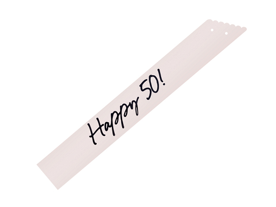 Happy 50 Sash, cream, 76 cm