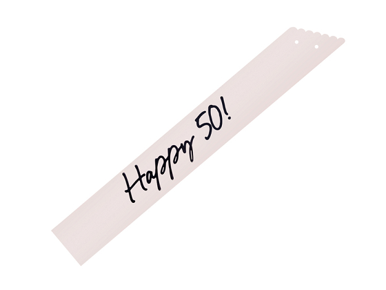 Happy 50 Sash, cream, 76 cm