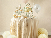 Tablecloth Beige Flowers, 180x120 cm