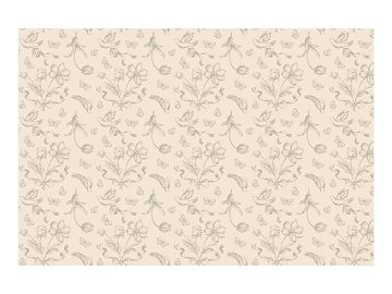 Tablecloth Beige Flowers, 180x120 cm