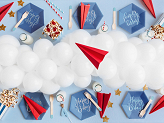 Plates Happy B'day!, navy blue, 20cm (1 pkt / 6 pc.)