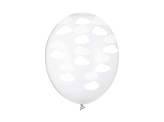 Balloons 30cm, Clouds, Crystal Clear (1 pkt / 50 pc.)