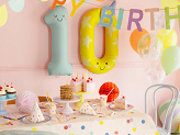 Foil balloon Number ''0'', 86cm, yellow