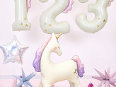 Foil balloon Number ''3'' Unicorn, 93cm, mix
