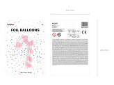 Foil balloon Candy cane, 50x82cm, pink