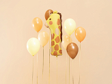 Foil Balloon Number 1 - Giraffe, 42x90 cm, mix