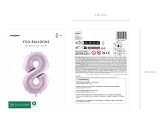 Foil Balloon Number ''8'', 72cm, purple