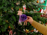 Paper honeycomb set Christmas characters, mix (1 pkt / 5 pc.)