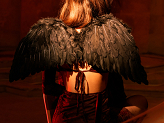 Angel's wings, black, 75 x 30cm