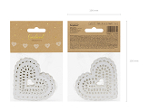 Garland Hearts, white, 1.8m