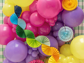 Paper garland Rainbow Fans, 2.5m, mix