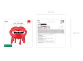 Foil balloon Bleeding lips, 92x60 cm, red