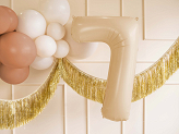 Foil Balloon Number ''7'', 72cm, beige
