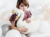 Strong Balloons 12cm, Metallic Silver Snow (1 pkt / 100 pc.)