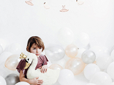 Strong Balloons 12cm, Metallic Silver Snow (1 pkt / 100 pc.)
