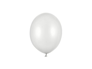 Strong Balloons 12cm, Metallic Silver Snow (1 pkt / 100 pc.)
