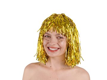Foil wig, gold