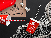 Cups Pirates Party, red, 220ml (1 pkt / 6 pc.)