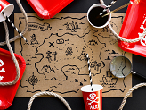Cups Pirates Party, red, 220ml (1 pkt / 6 pc.)